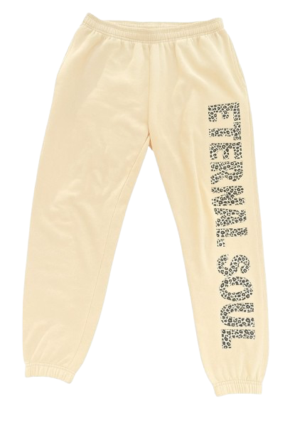 Cream Cheetah Print Sweats