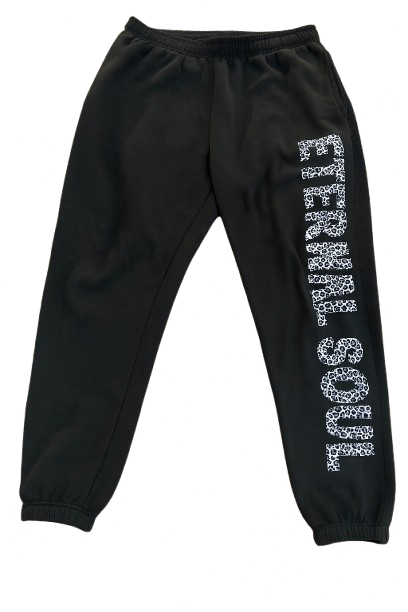 Black Cheetah Print Sweats